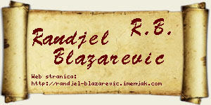 Ranđel Blažarević vizit kartica